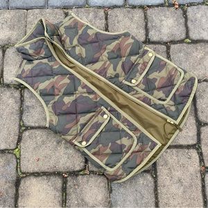 EUC J Crew Camo vest